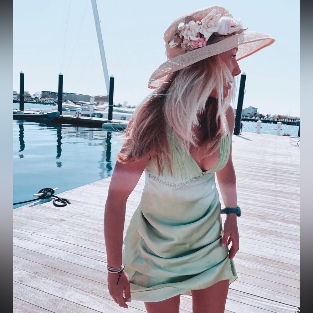 Green Formal Silk Dress